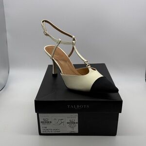 Talbots Evelyn Nappa Flare Heel Pumps